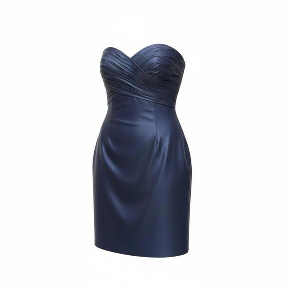 J. Crew Dresses & Skirts - J.Crew Kristin Blue Silk Taffeta Strapless Dress | A-Line Cocktail| Women's SZ8